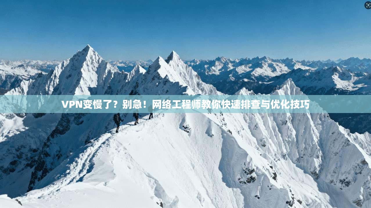 VPN变慢了？别急！网络工程师教你快速排查与优化技巧